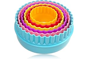 Cookie Biscuit Cutter Set, Two Side Cookie Cutters Plastic Set Multi-size Cake Fruit Vegetable Shapes Cutter Random color (Ro