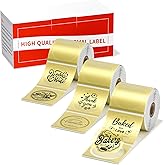 M110 Thermal Labels, Clear Gold Flash M100 Label - Round 50x50mm (1.96") Sticker Label Paper, Compatible with Phomemo M110, M100, M220, M260, M221, M150, M250 Labels Makers for Thanks, Logo, 420 PCS