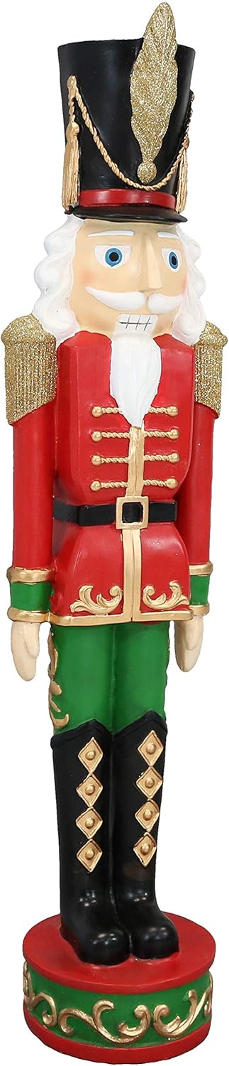 Nutcrackers - Sunnydaze Kristoff The Nutcracker Soldier Indoor/Outdoor Christmas Decor, Polyresin, 37-Inch