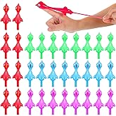 Sumind 32 Pieces Slingshot Chicken Party Favors Funny Flying Rubber Chickens for Christmas Stocking Stuffers Classroom Prizes Birthday Gifts Goodie Bags Fillers(Red, Blue, Green, Purple)