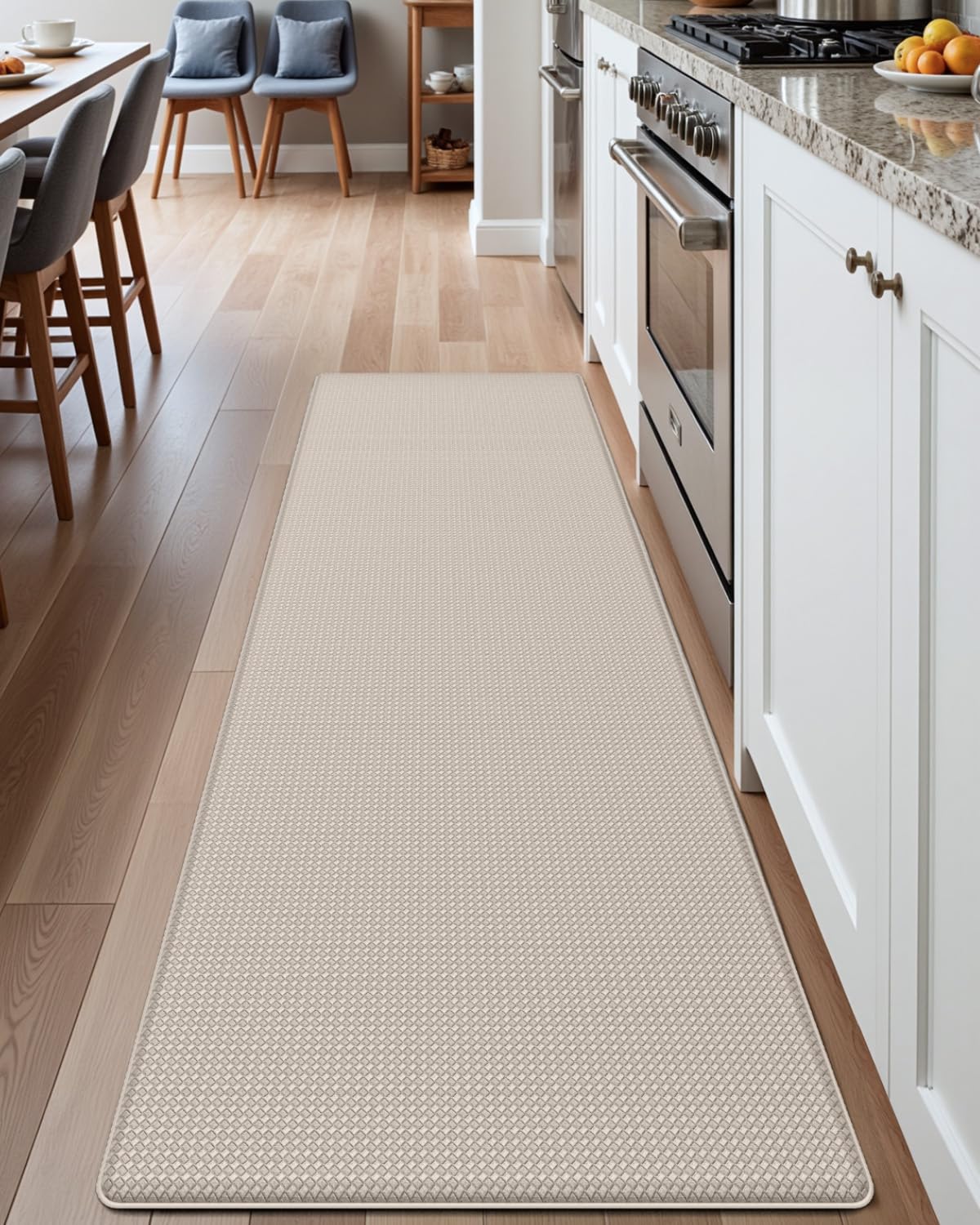 Photo 1 of DEXI Kitchen Floor Mats Cushioned Anti Fatigue,17x59, Standing Runner Rug Waterproof, Comfort Memory Foam Padded for Front Sink Laundry, Beige