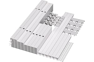 wellvow Track-Mount Kit Compatible with Govee Permanent Outdoor Lights 1/2/Elite，(Modal：H705B, H705C, H705D, H705E, H705F),Durable LED Light Bar Track, Easy Installation Total 98ft