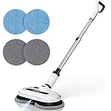 Cordless Electric Spin Mop, Floor Cleaner with Built-in 300ml Water Tank, Polisher for Hard Wood & Tile & Laminate & Marble F