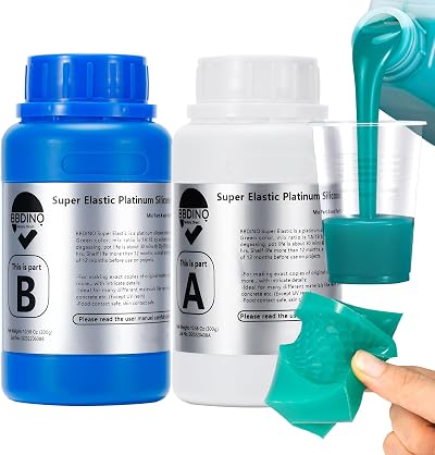 BBDINO Silicone Mould Making Kit 600g Super Elastic Platinum Rubber Jade Green