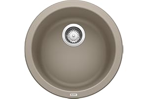 BLANCO, Truffle 517699 RONDO SILGRANIT Drop-In or Undermount Round Bar Sink