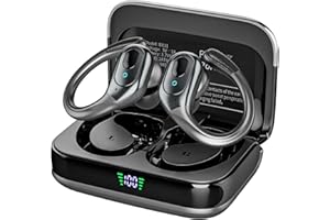 sajawass Wireless Earbuds, Sports Bluetooth Headphones, 75Hrs Playtime Ear Buds with LED Power Display, Noise Canceling Headset, IPX7 Waterproof Earphones for Workout/Running