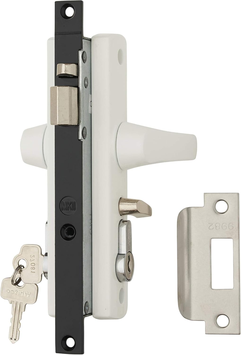 Whitco W892116 Security Screen Door Lock Tasman MK2 White No Cylinder
