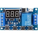 Vizni DC 6-30V Digital LED Relay Board, Relay Board Cycle Timing Circuit Switch Timer Delay Module 6‑30V Micro USB 5V