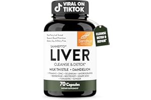 Sandhu's Liver Cleanse Detox & Repair Support | 70 Capsules (Pack of 1) | Herbal Supplement for Liver Health | Milk Thistle Dandelion Root Andrographis with 8 Minerals