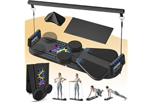 HosculAB Pilates Board - Pilates Reformer Set, 7 in 1 Pilates Boards for Home Workout, Portable and Foldable Pilates Reformers Machine, Multifunctional Pilates Board for Women
