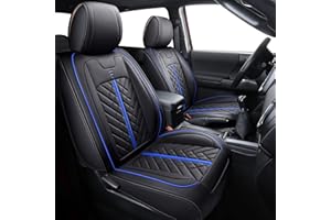 Tomatoman Toyota Tacoma Seat Covers for 2005-2022 2023 2024 Truck Access Crew Double Cab Trail Edition TRD Sport Off-Road SR5 V6 Limited Airbag Compatible Car Cushions(Full Set/Black-Blue)