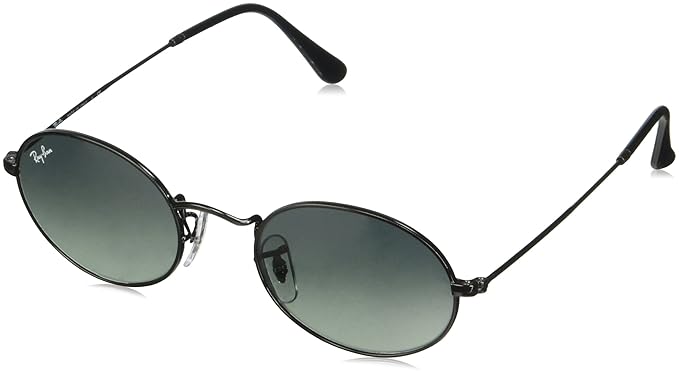 Ray-Ban kleine Metall Oval Sonnenbrille in schwarz RB3547N 002/71 51