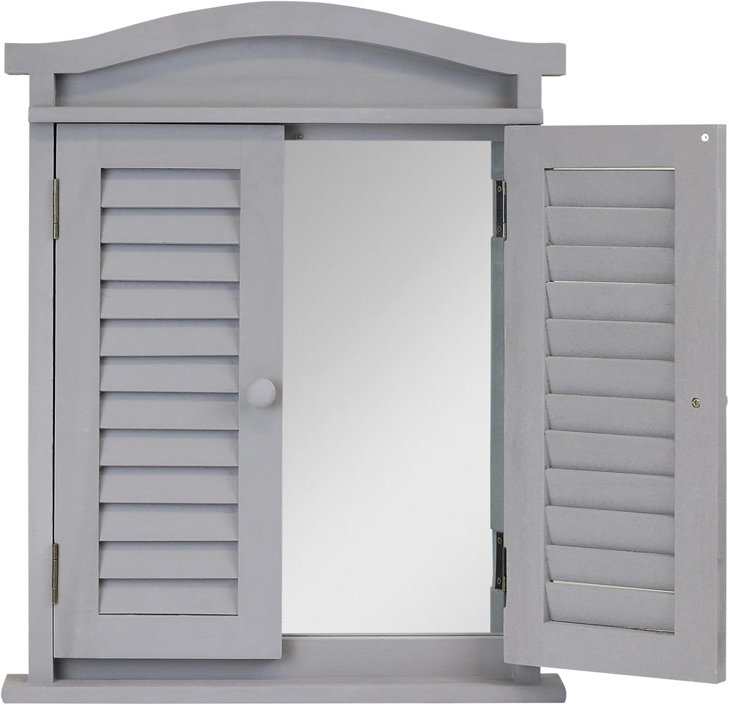 Hartleys Grey Shutter Style Window Mirror Amazon.co.uk Kitchen & Home