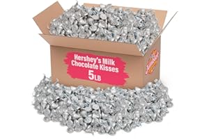 JUMBLET Milk Chocolate Kisses, Hershey Kisses Bulk for Parties and Candy Buffets, Delicious Hersheys Kisses in Bulk, Perfect Milk Chocolate Candy for Holiday Celebrations and Everyday Sweet Treats (5 Lb)