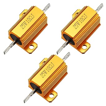 Uxcell 25w 10 Ohm 5 Aluminum Housing Resistor Screw Tap Chassis Mounted Aluminum Case Wirewound Resistor Load Resistors Gold Tone 3 Pcs Amazon Com Industrial Scientific
