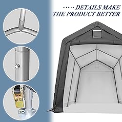 COVERONICS 7' x 12' Outdoor Storage Shed - Heavy