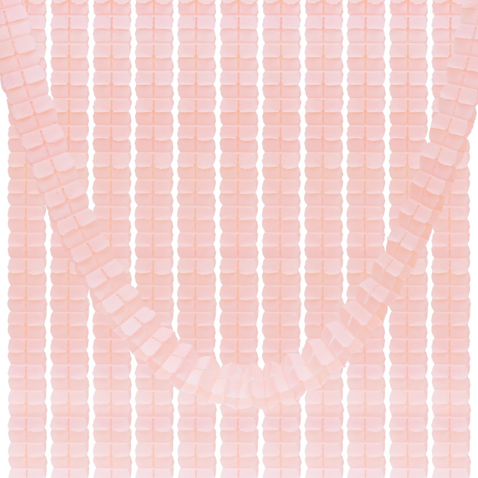 PATIKIL 9.8ft Four-Leaf Garland, 12 Pack Tissue Paper Hanging Flower Garland Reusable Streamers for Party Wedding Backdrop Decorations, Coral