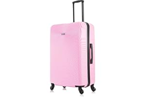 DUKAP INCEPTION Luggage with Spinner Wheels | Durable Lightweight Hardside Suitcase, Travel Bag with Handle and Trolley, 28-Inch Large Checked Luggage | Pink