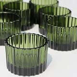 Vohocandle Green Tea Light Holders 12 pcs Glass Tealight Votive 5x3.5 cm view 2
