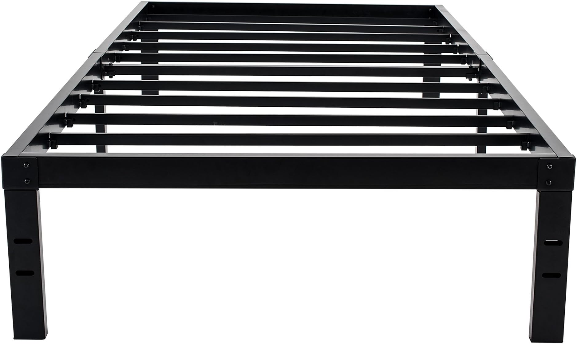 HOMUS 14 Inch Twin Bed Frame, Easy Set-up Strong Metal Platform Mattress Foundation, No Box Spring Needed,Twin