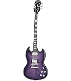 Amazon.com: Epiphone SG Modern Figured Electric Guitar Trans Black