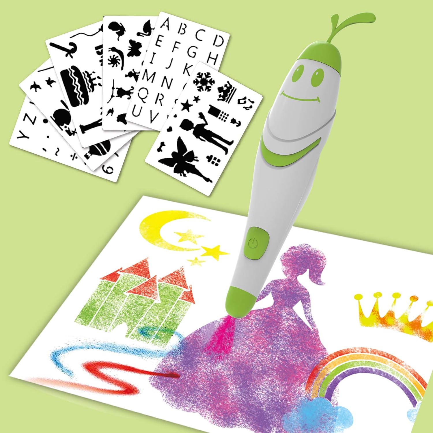 Gemgucar Watercolor Pen Set Electric Airbrush Spray Art Pen Coloured Markers for kids Painting Pens Water Coloring Drawing Magic Pen Educational Toy Gift: Office Products