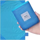 Ainiv Picnic Blanket 140x180 cm Foldable Beach Mat Waterproof Sandproof Blue