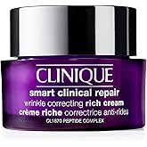 Clinique Smart Clinical Repair Wrinkle Correcting Anti Aging Rich Face Cream with Peptides + Hyaluronic Acid For Very Dry to Dry Combination Skin Types | Hydrating, 1.7 Fl Oz