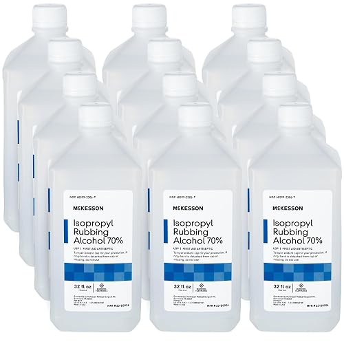 McKesson Isopropyl Rubbing Alcohol 70% [12 Count] USP First Aid ...