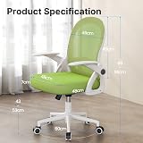 naspaluro Ergonomic Mesh Office Chair Green with Flip-Up Armrests & Lumbar view 7