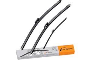 PEJIEDAS 22"+22" Front Wiper Blade + 12" Rear Wiper Blade Set for Mercedes-Benz GLC300 2016-2022/GLC250 350 350e 2017-2022/GLC43 AMG/ GLC63 AMG 2017-2021 OE Genuine Quality/Original Style (Pack of 3)