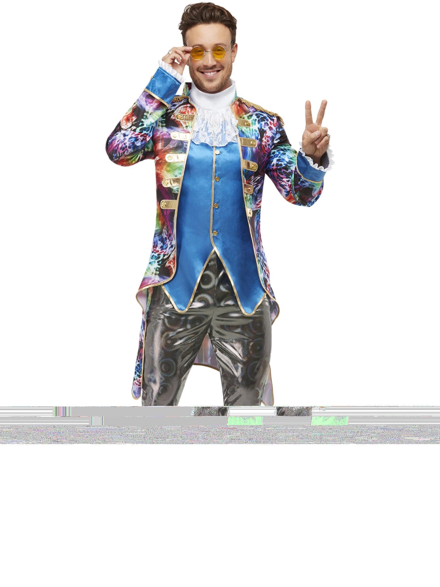 Smiffys Fiesta Jacket, Multi-Coloured with Gold Trim, Party & Carnival Fancy Dress, Adult Dress Up Costumes