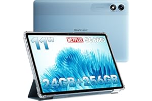 Blackview Android Tablet 11 inch, 24GB+256GB/2TB TF, 2K Incell Screen for Gaiming, Students, Netflix Watching, Streming, 5G W