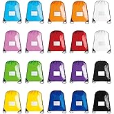 20 Pcs Drawstring Bags,Bulk Draw String Backpack, Gym Sports Cinch Bag Sackpack, 10 Colors