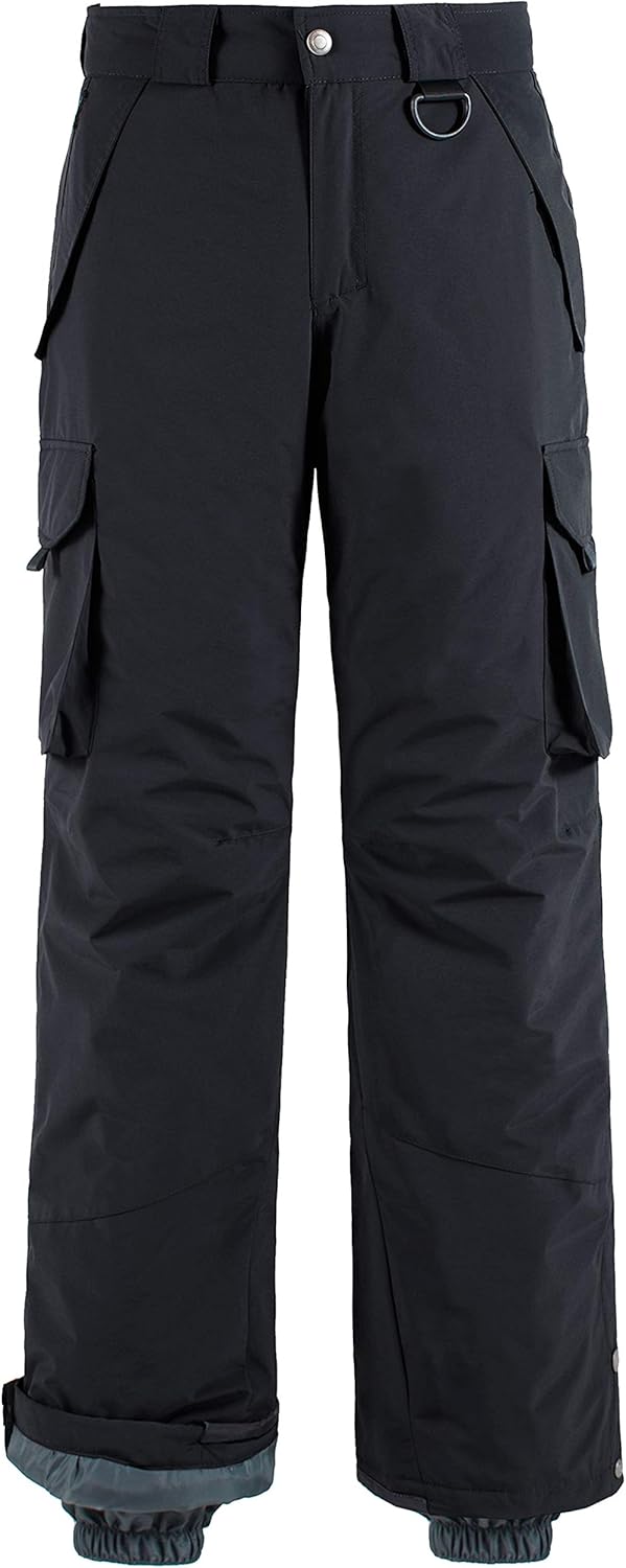 Wantdo Men's Waterproof Ski Pants Warm Insulated Snow Pants Hiking Cargo Pants: Clothing