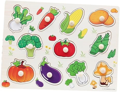 Toyshine Wooden Puzzle Toy, Educational and Learning Toy - Vegetable