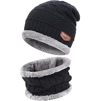 6 Pcs Winter Fleece Beanie Hats for Men Women Warm Skull Caps SATINIOR 6 Pcs Winter Fleece Beanie Hats for Men Women Warm  main image 2