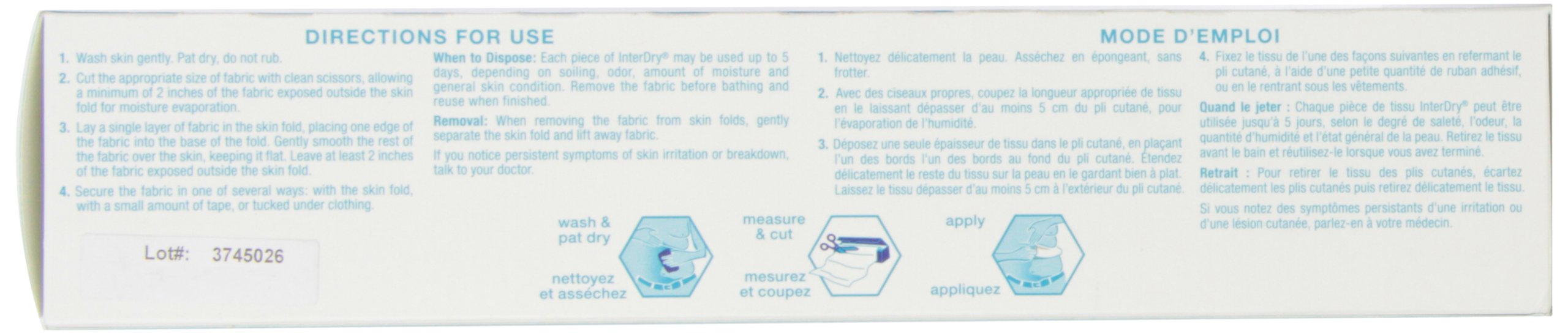 Coloplast Inc 627910 Interdry Textile With Antiicrobial Silver Complex 10