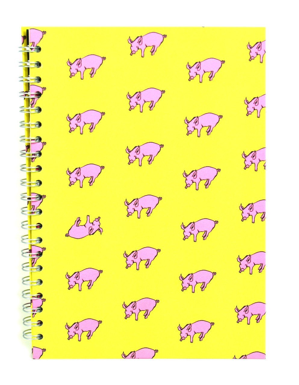 Pink Pig A4 Portrait Sketchbook | White Cartridge, 35 Leaves | Sunshine Yellow