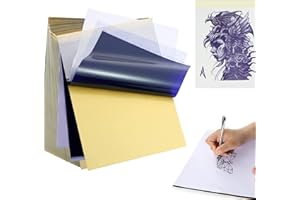 50pcs Tattoo Stencil Paper, Urknall Tattoo Transfer Papers A4 Size Transfer Paper 4 Layer Tattoo Tracing Papers DIY and Therm