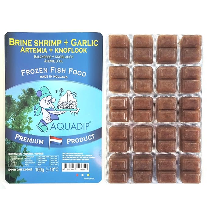3 x 100g Frozen Aquarium Fish Food Packs (Brine Shrimp & Garlic