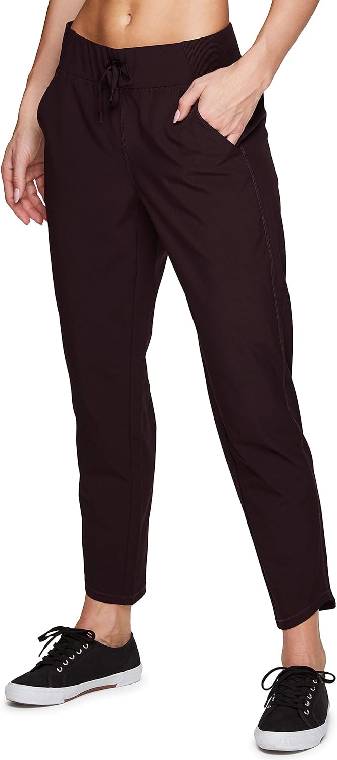 RBX Active Women's Relaxed Fit Lightweight Quick Drying Stretch Woven Pants with Pockets at  Women’s Clothing store