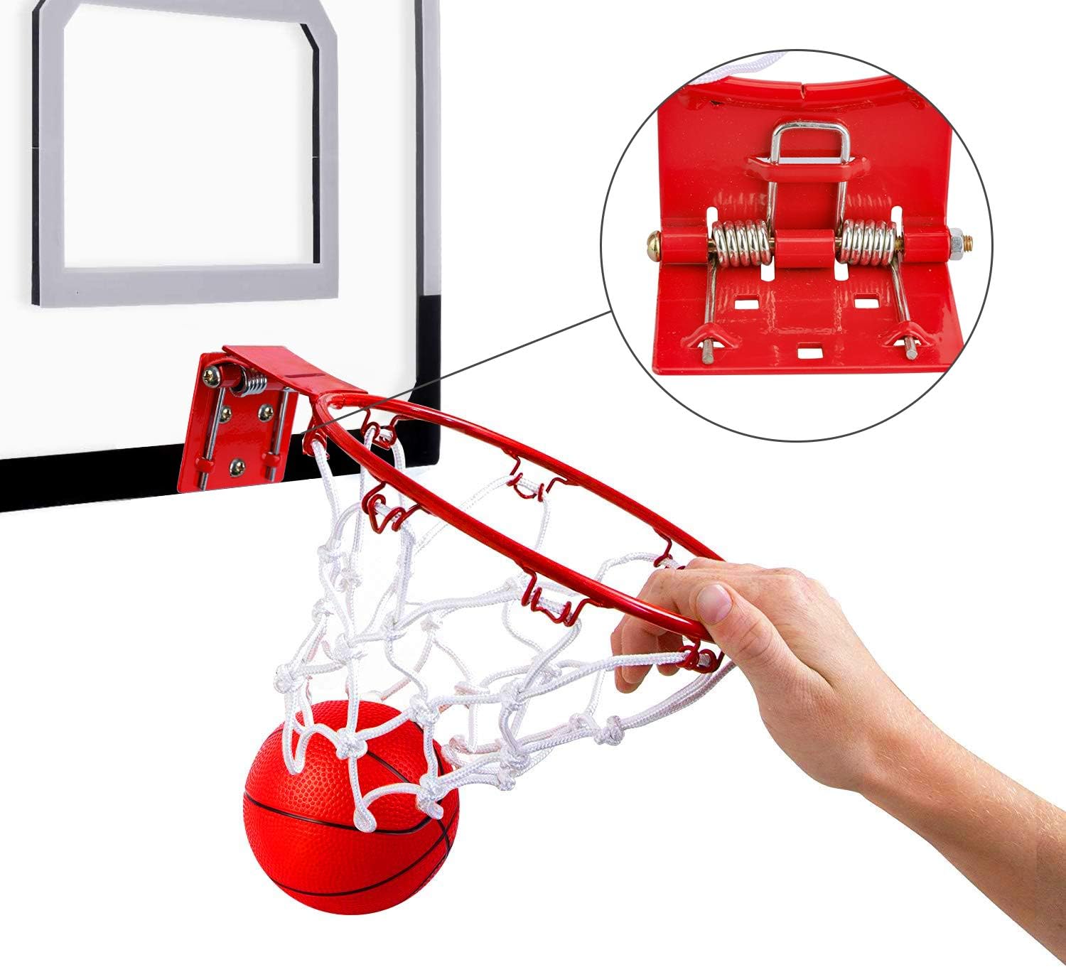Fowecelt Mini Hoop, Over The Door Basketball Hoop Set for Door Wall Room with 3 Balls, Toy Basketball Hoop for Kids Teens Boys Girls(16" x 12") : Sports & Outdoors