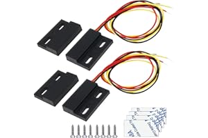 AOAUTO High Voltage Magnetic Reed Switchs,NO NC Normally Open and Normally Closed Magnetic Door Switch,AC127V 30W 1A Proximity Switch for Door Alarm, Window Safety,Lights(2 Pack