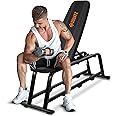 SQUATZ Adjustable Bench for Home Gym - Versatile Weight Bench for Men & Women - Ergonomic Workout Bench for Bench Press & Full Body Exercise - Heavy-Duty Steel, Non-Slip Design