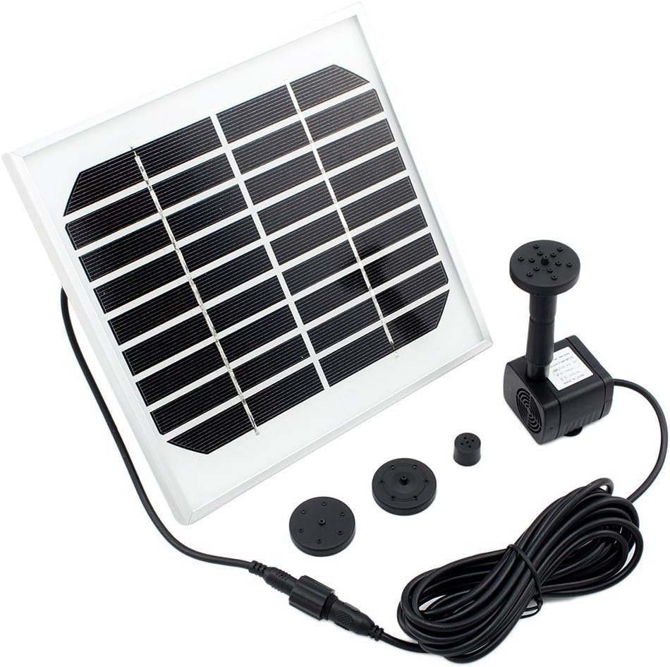 RivenAn 9V 3W Solar Pump, Solar Powered Garden Water Fountain Pond Pump