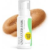 Skinerals Extra Dark Self Tanner Mousse, Organic Sunless Tanning Foam for Face & Body, Ultra Dark, Streak-Free, Quick-Drying, Long-Lasting Natural Looking Fake Tan, 8 oz, Onyx