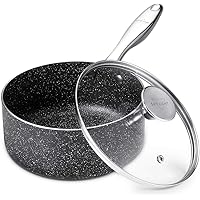 SKY LIGHT Sauce Pan 2 Quart, Nonstick Saucepan with Lid, Stone-Derived Granite Coating No-stick Saucier Pot, Stainless…