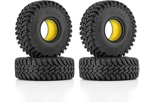 INJORA 63 * 22mm 1.0" MAVERIX M/T Tires and Silicone Rubber Inserts for TRX4M SCX24 1/18 1/24 RC Crawlers Upgrade