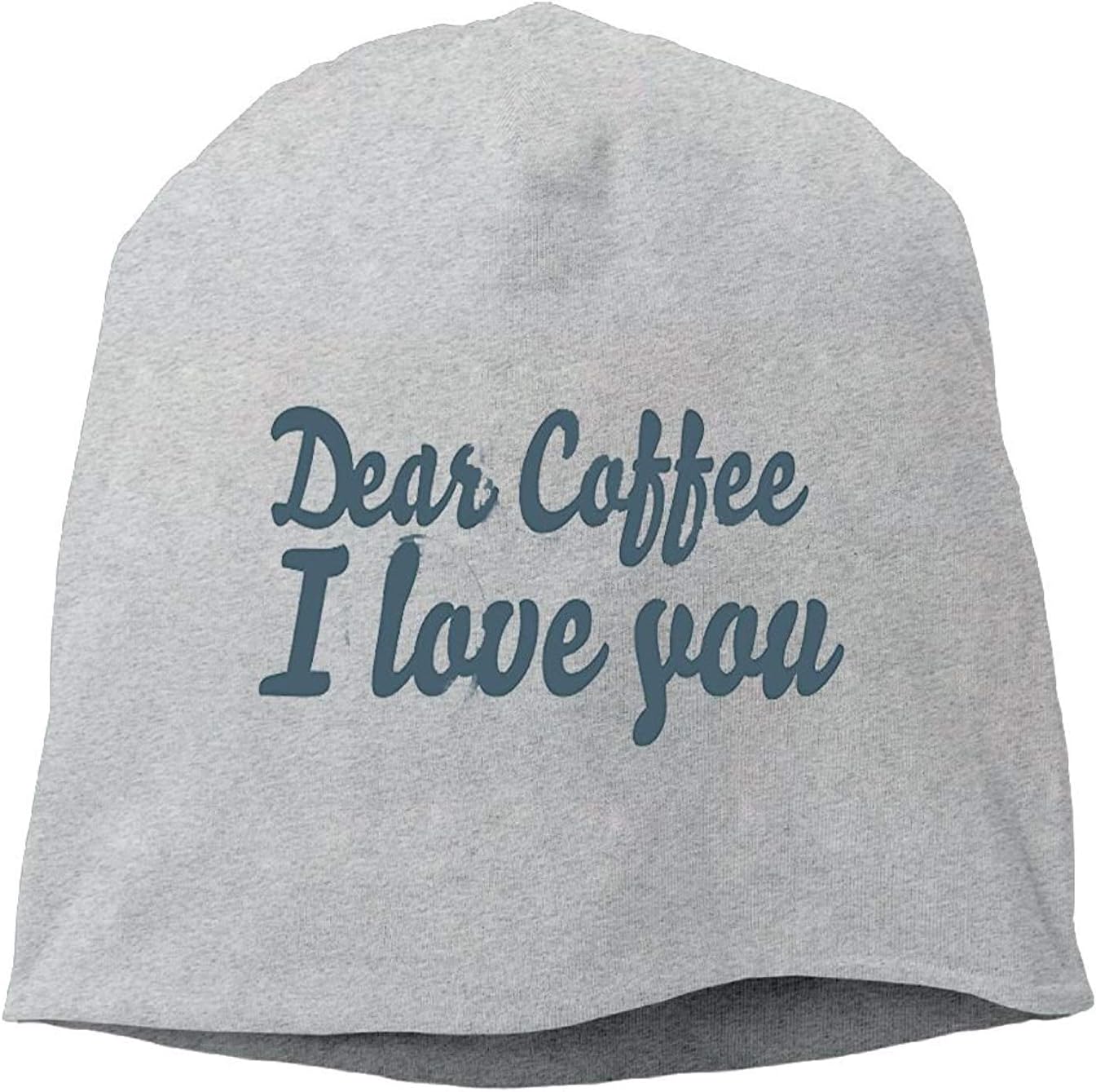 Dear Coffee, I Love You New Winter Hats Knitted Twist Cap Thick Beanie Hat Ash